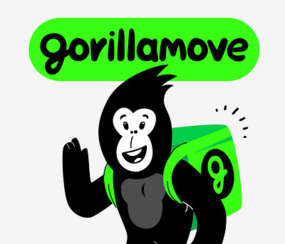Gorillamove Logo & Mascot bangladesh branding character design gorillamove illustration logo mascot symbol vector