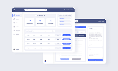 Dashboard | tEMR System app dashboard healthcare ios mobile tablet ui ux