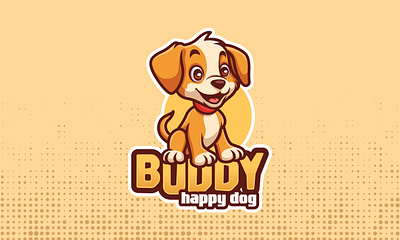 Happy Dog Logo animal cartoon character dog illustration logo mascot puppy