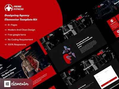 Prime Fitness - Health and Gym Training Elementor Template Kit