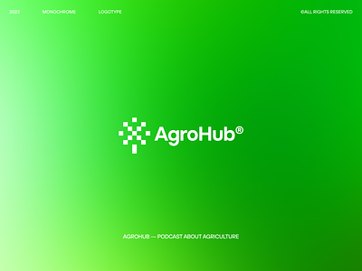 AgroHub - Logotype design agro logo branding graphic design green logo hub logo logo logotype logotype collection logotype design mark symbol design tree logo wordmark