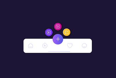 Tab Bar animation #2 add button animation figma interactiondesign lottie microinteraction motiongraphics uxui