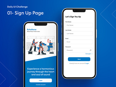 Daily UI Challenge - Sign Up Page app design dailyui dailyuichallenge signup ui