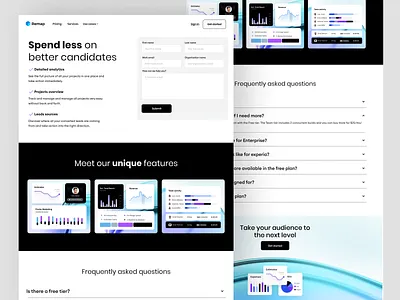 Sales funnel design in Webflow analytics b2b book a demo chart design dev tool developers devops funnel integrations landing page saas startup ui ux web web design web page webflow webpage