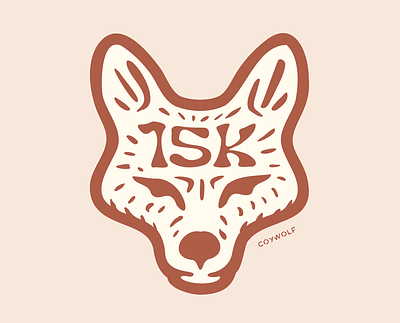 15k Followers 15k animal animals branding canine coyote dog drawing followers forest fox illustration logo print retro stamp vector vintage wolf