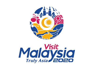 Visit Malaysia Logo branding design graphic graphic design illustration logo logodesign malaysialogo tourismlogo travellogo typography