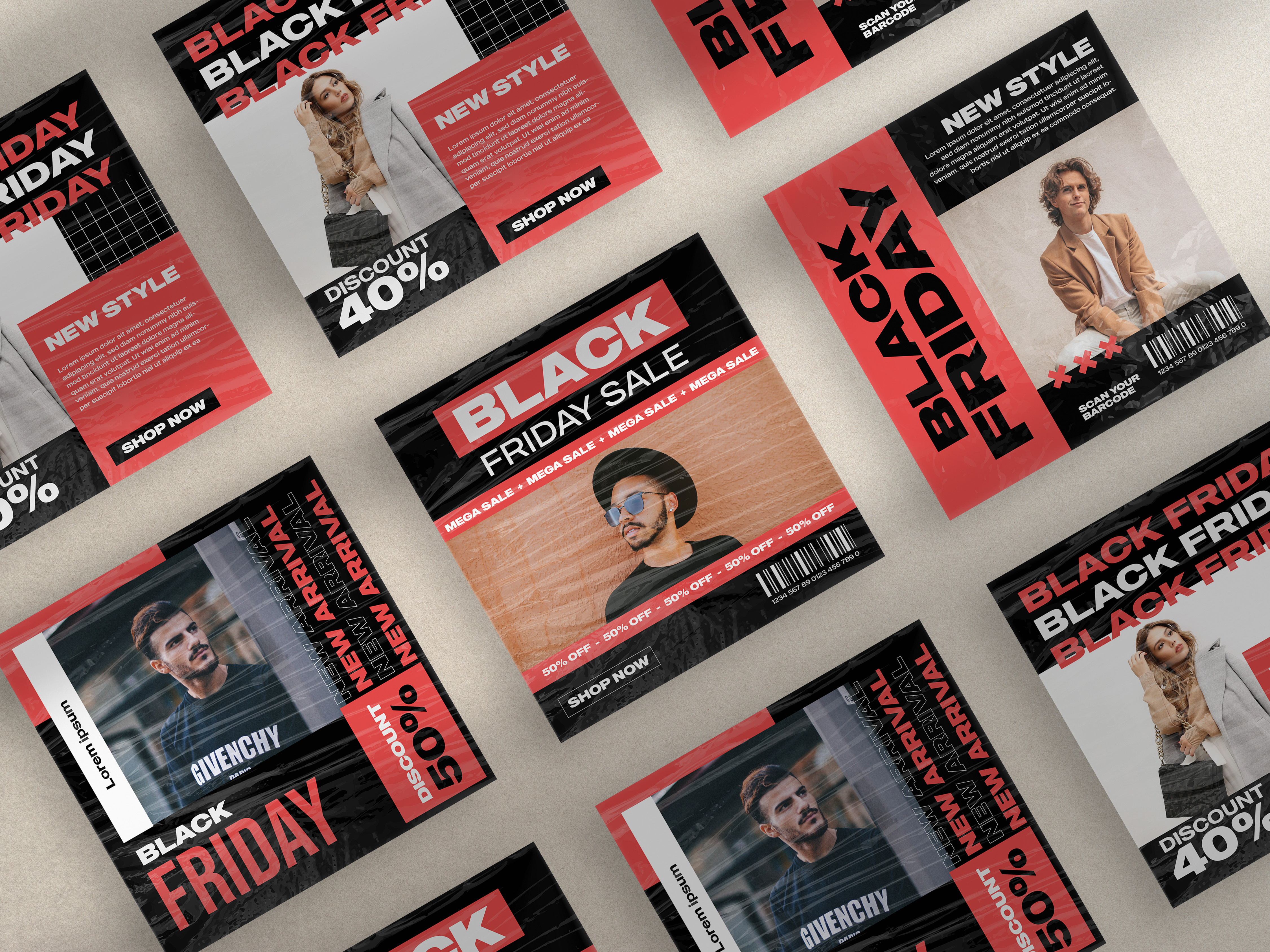 Black Friday Social Media Template adobe illustrator black friday design graphic design instagram post social media social media promotion social media template vector