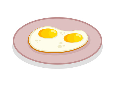 Fried eggs breakfast design eggs element food icon graphic design illustration motion graphics plate scrambled eggs vector