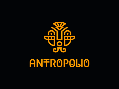 Antropolio brand identity branding design emblem extreme travel company face graphic design icon identity idol lettering lettermark logo logotype mark multi component multipart sun symbol typography