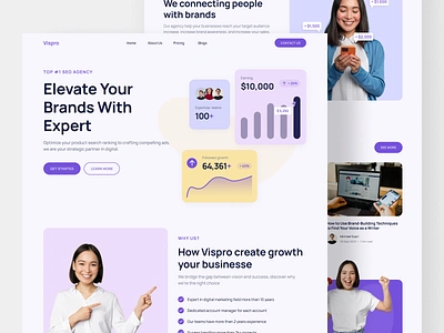 Vispro - SEO Landing Page ads advertising agency design digital marketing homepage landing page marketing search engine search engine optimization seo seo agency seo website ui website website design