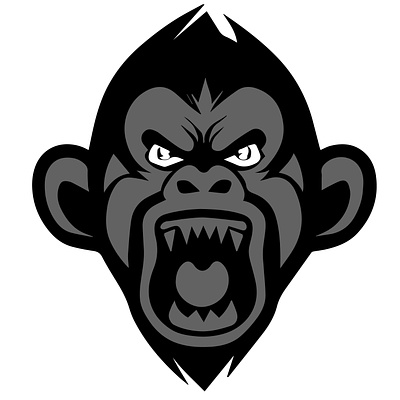 Aggressive Ape Vector aggressive angry ape climber dribble dribble.com faster illustration loky monkey silhouette tree climber ui vector