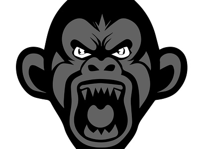 Aggressive Ape Vector aggressive angry ape climber dribble dribble.com faster illustration loky monkey silhouette tree climber ui vector