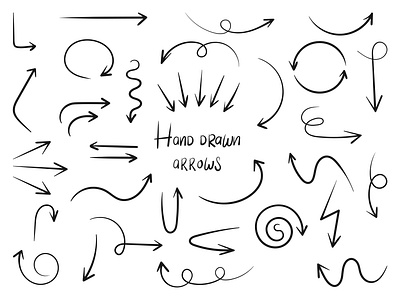 Hand drawn arrows arrows creative design design element graphic design hand drawing hand drawn arrows illustration isolated vector illustration
