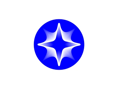 Star logo concept blend blockchain blue branding circle cosmos design icon light logo mark monogram negatice space star stars technology top web3