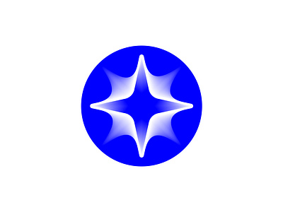 Star logo concept blend blockchain blue branding circle cosmos design icon light logo mark monogram negatice space star stars technology top web3