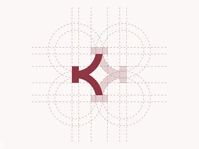 Letter K Logo Grid brown logo fashion branding golden ratio identity design k logo letter k logo logo construction logo design logo grid