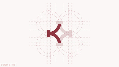 Letter K Logo Grid brown logo fashion branding golden ratio identity design k logo letter k logo logo construction logo design logo grid
