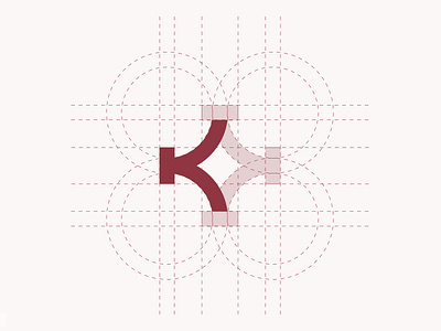 Letter K Logo Grid brown logo fashion branding golden ratio identity design k logo letter k logo logo construction logo design logo grid