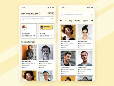 Booking Mentor Around The World Mobile App app design illustration interface neo brutalism ui uxui