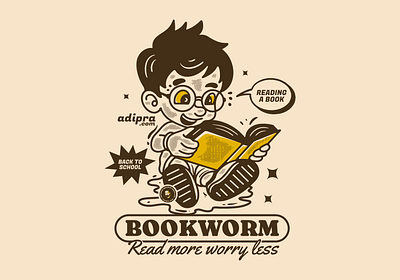 Bookworm, read more worry less character