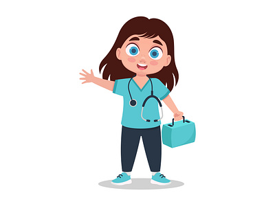 Girl doctor animation doctor online element first aid girl doctor graphic design illustration isolated medicine motion graphics operation save life treatment