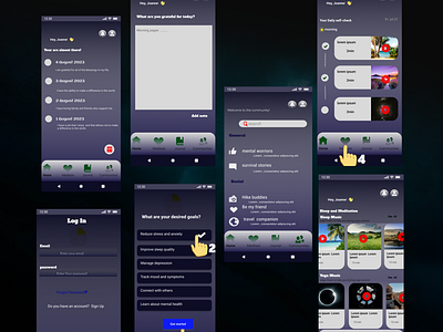 Mental health App prototype mobile app product design ui