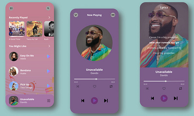 Music player app dailyui design ui