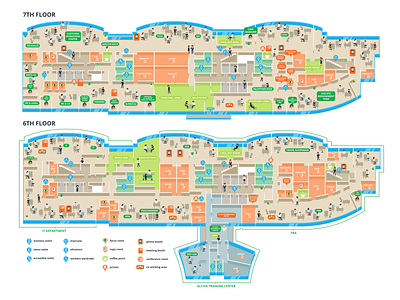 Alcon Office Map map office plan wayfinding