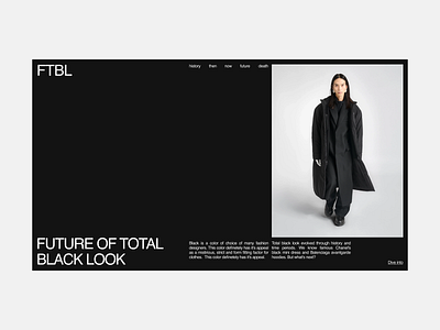Website Concept / Future of a total black look long read concept design designer minimalistic typography ui web web design website