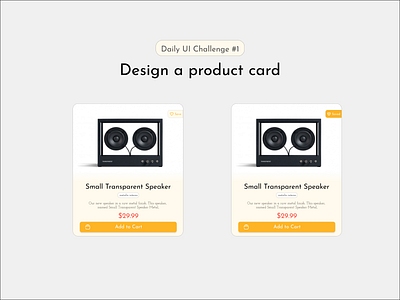 Daily UI Challenge #001 commerce product product card ui