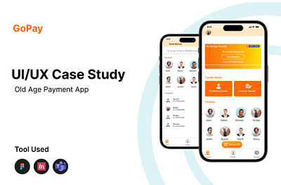 Case Study old Age Payment App branding ui user interface design