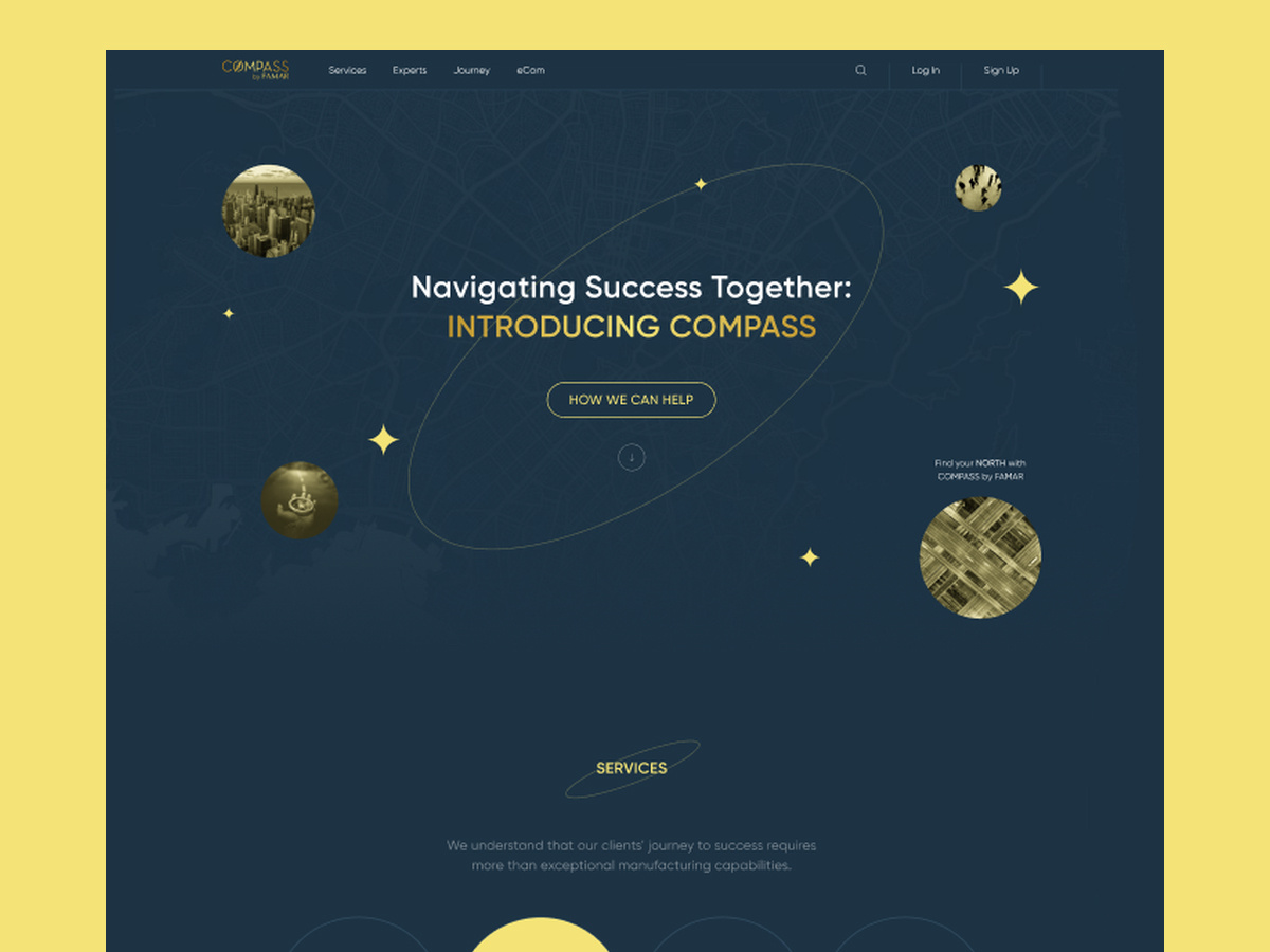 COMPASS site by Mariia on Dribbble
