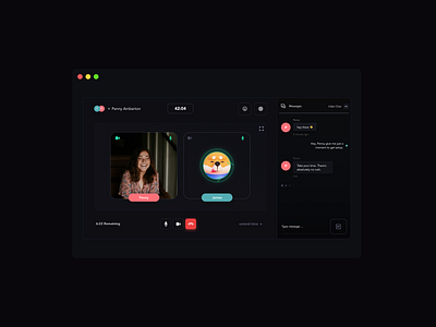 Spaced.is - Video App W/ Chat Panel app black black video black video app chat room saas ui video video app video profile