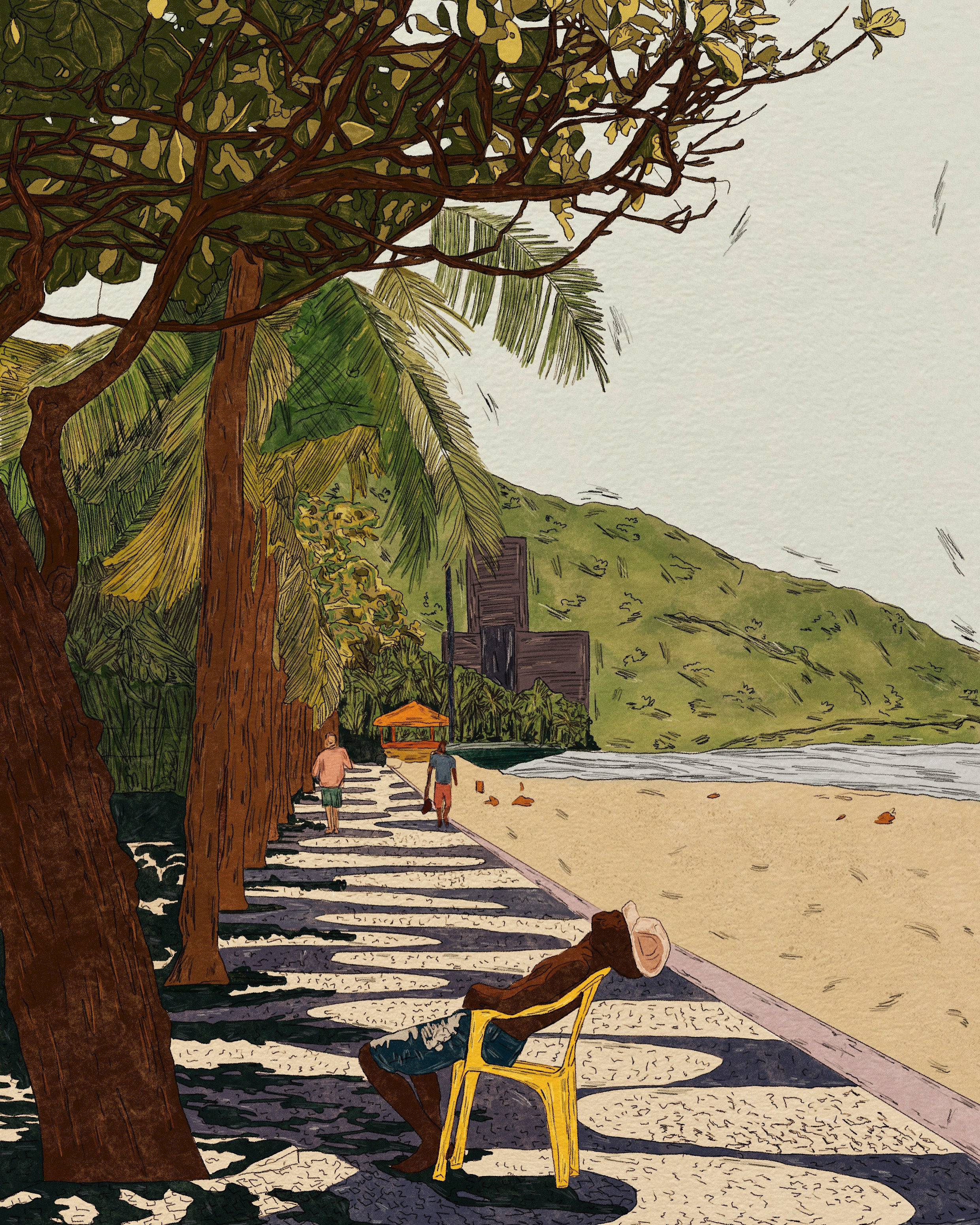 Mornings in Rio artwork character illustration procreate rio de janeiro summer