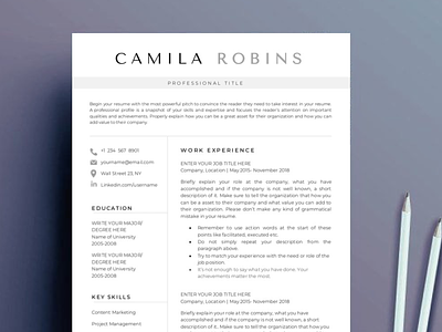 Resume template, cv template clean resume cv template doctor resume engineer resume nurse resume professional resume resume resume template simple resume student resume