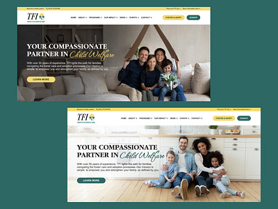 TFI Website branding design green logo page ui ux website