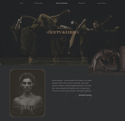 Web site Theater immersion ui