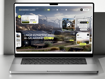 Ai-SolarWind - Solar and wind enterprises website ai branding shop solar store ui ux web web design website