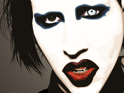 Marilyn Manson artwork creative design designer digitalart graphic design illustration illustrator marilyn manson music people portrait singer vector vector art vectorart