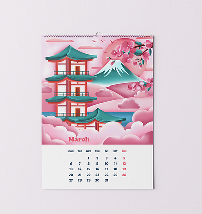 Calendar illustration adobeillustrator art calendarillustration graphic design illustration vectorart