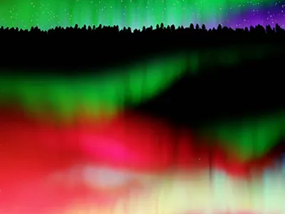 Dark Sky, Dark Aurora. animation aurora blender illustration photoshop