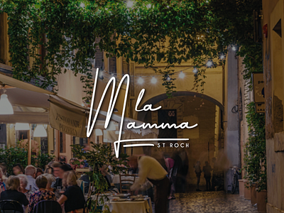 La Mamma St Roch brand identity branding graphic design italian logo italian restaurant italian style logo logo restaurant logotype montpellier restaurant italien