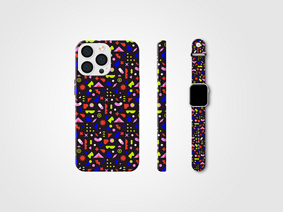 iPhone 15 Case & Watch Band abstract apple band black case colorful dark design graphic design guard hand drawn iphone phone smart watch