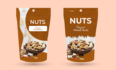 Pouch packaging design box packaging colorful package creative package design designer graphic design graphics label design modern pouch package nuts nuts package package design packaging pouch packaging product label product packaging