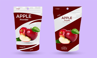 Pouch packaging design apple apple package apple powder box packaging colorful package creative package design designer graphic design graphics label design modern pouch package package design packaging pouch packaging product label product packaging