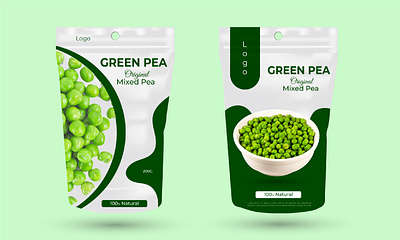 Pouch packaging design box packaging colorful package creative package design designer graphic design graphics green pea green pea powder label design modern pouch package package design packaging pouch packaging product label product packaging