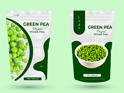 Pouch packaging design box packaging colorful package creative package design designer graphic design graphics green pea green pea powder label design modern pouch package package design packaging pouch packaging product label product packaging