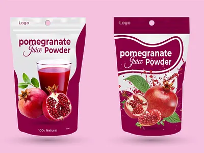 Pouch packaging design box packaging colorful package creative package design designer graphic design graphics label design modern pouch package package design packaging pomegranate pouch packaging powder package product label product packaging