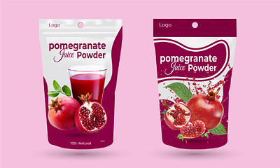 Pouch packaging design box packaging colorful package creative package design designer graphic design graphics label design modern pouch package package design packaging pomegranate pouch packaging powder package product label product packaging