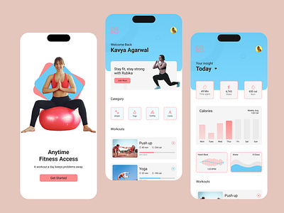 Workout/Exercise Day41 app dailyui day41 ui ux design workout app